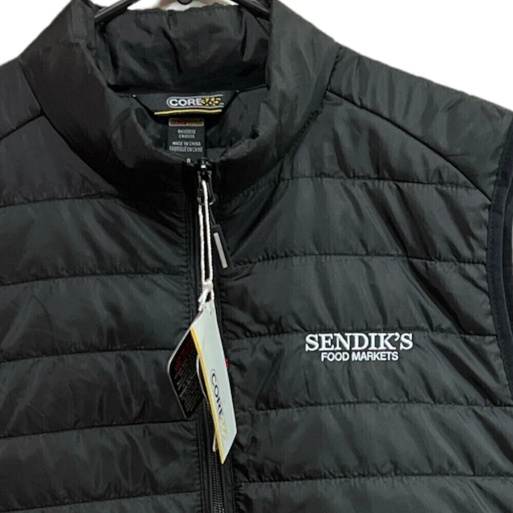 Core‎ 365 Men's Black Prevail Packable Puffer Sendik’s Food Markets Logo  Vest